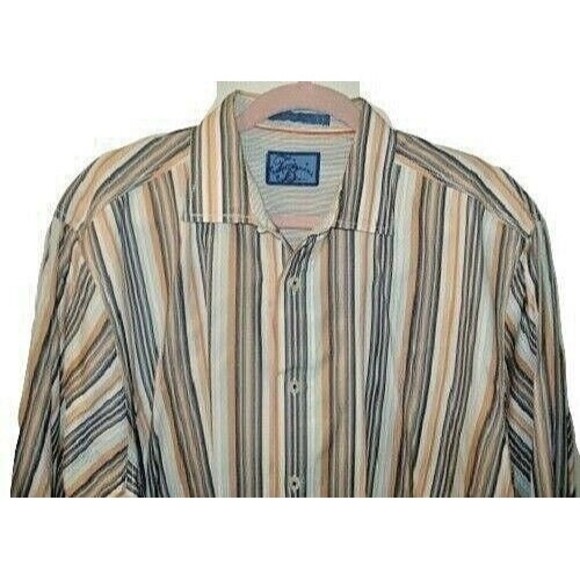 Tommy Bahama Shirt Striped EUC Button Up Long Sleeve Mens Size XL - Picture 3 of 5